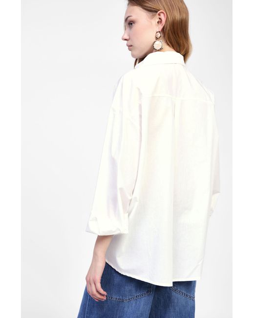 Camicia Con Dettagli Ricamati E Colletto di Dixie in White