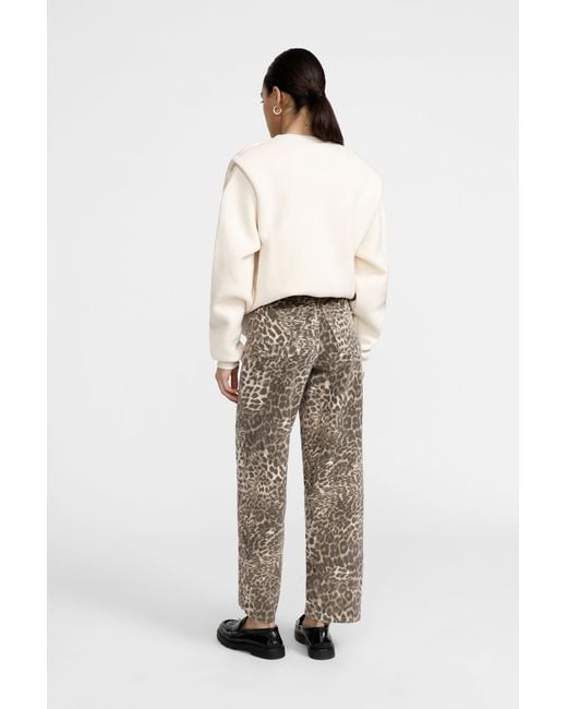 Pantaloni Palazzo Stampa Animalier Vita Alta di Dixie in Multicolor