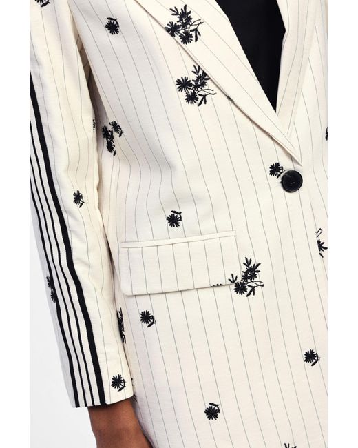 Blazer Con Righe E Fiori di Dixie in Black