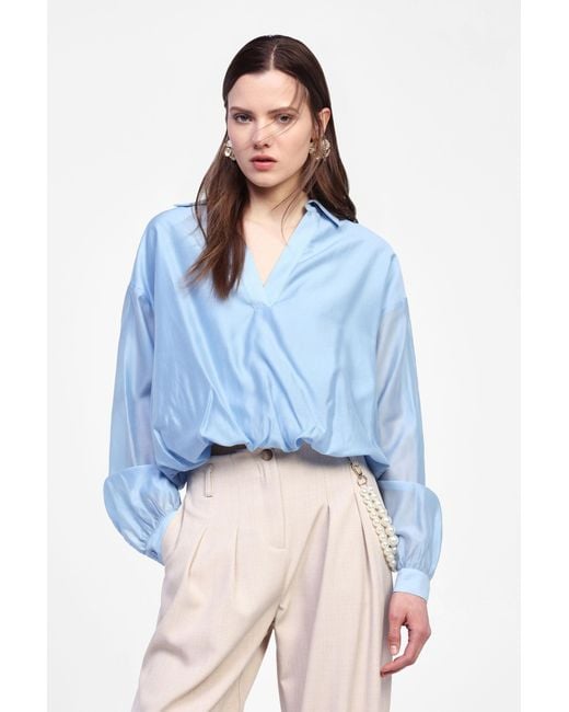 Blouse À Col Classique Et Manches Longues Dixie en coloris Blue