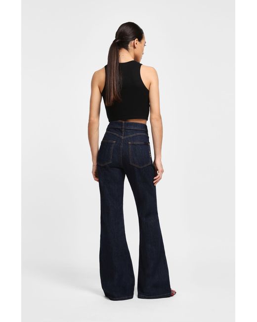 Jeans A Zampa Vita Alta di Dixie in Blue