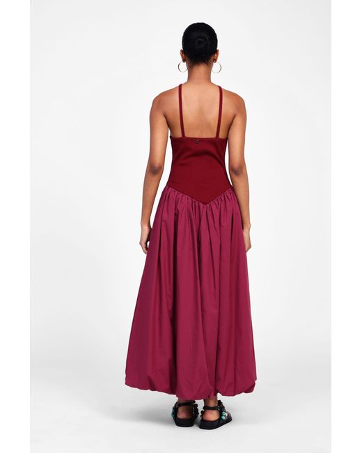 Robe Longue Avec Jupe Ample Dixie en coloris Red