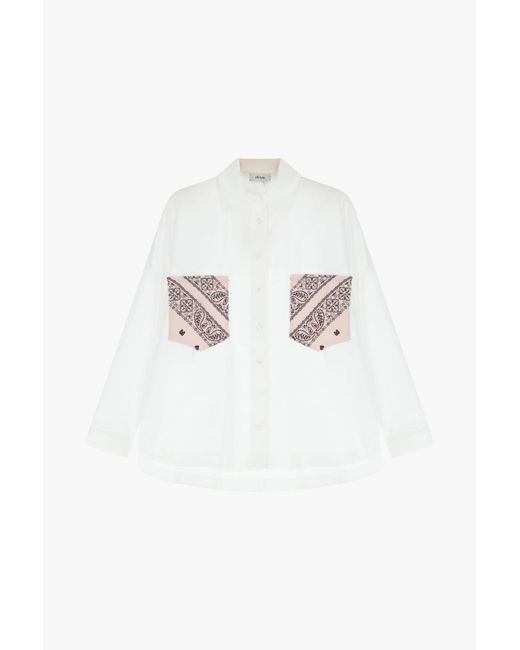 Camicia Con Tasche A Motivo di Dixie in White