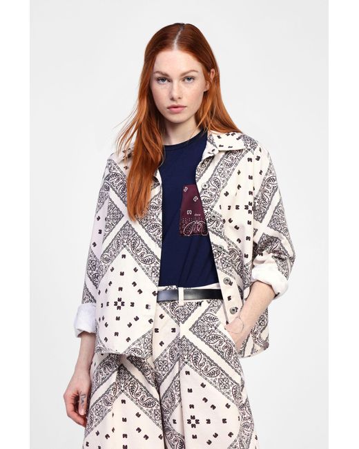 Camicia Con Stampa E Collo Classico di Dixie in White