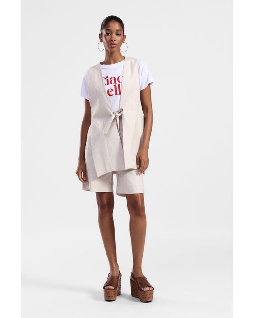 Shorts Longueur Genou Avec Poches Dixie en coloris White
