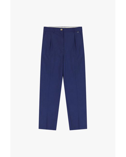 Pantaloni A Vita Alta Con Pinces di Dixie in Blue