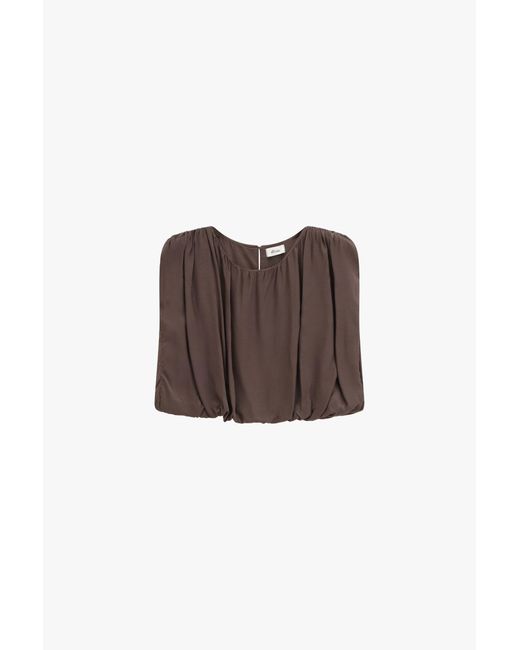 Top Ampio Con Maniche Corte di Dixie in Brown