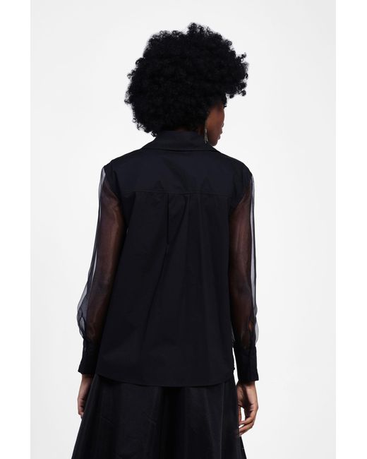 Chemise Avec Broderies Florales Dixie en coloris Black