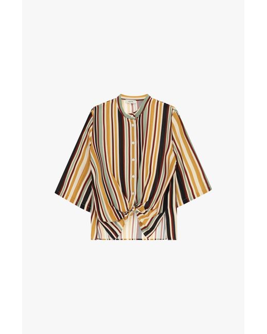 Chemise À Rayures Avec Nœud Devant Manches 3/4 Dixie en coloris Multicolor