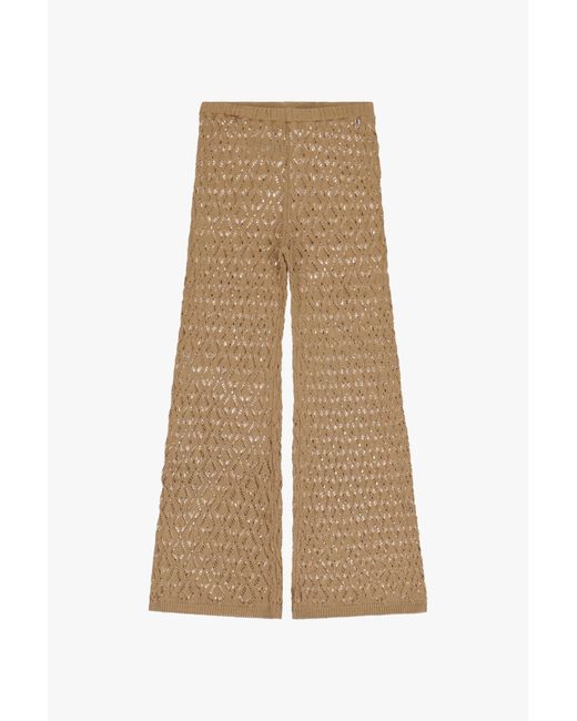 Pantalon Évasé Avec Motif Ajouré Dixie en coloris Natural