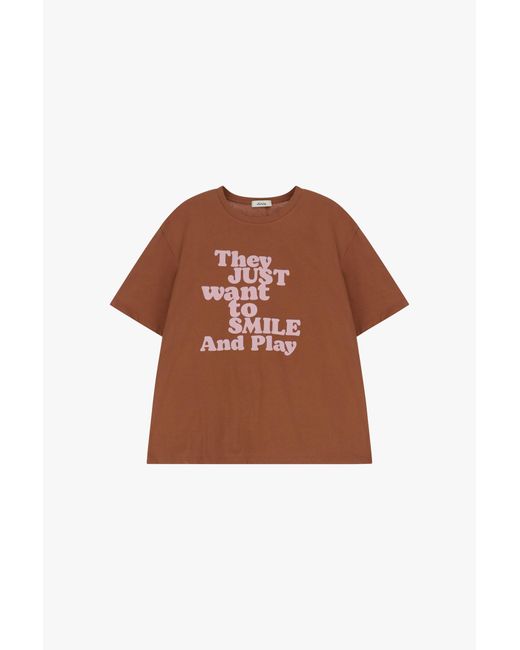 T-Shirt À Manches Courtes Et Imprimé Dixie en coloris Brown