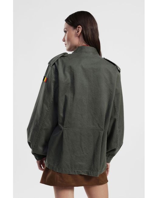 Giacca Camicia Con Borchie E Spalline Decorative di Dixie in Green