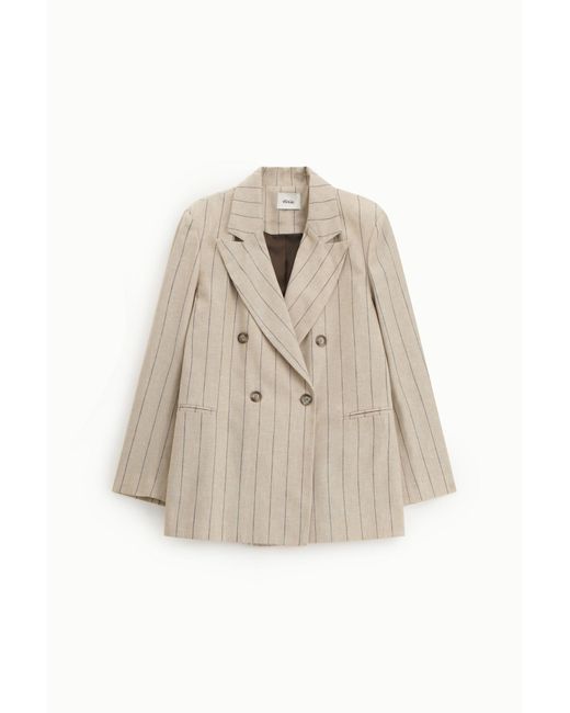 Blazer Croisé À Rayures Avec Poches Devant Dixie en coloris Brown