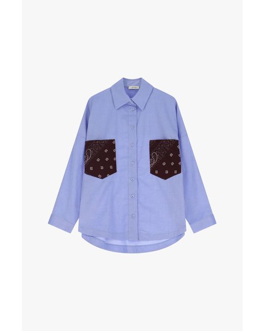 Camicia Con Tasche E Maniche Lunghe di Dixie in Blue