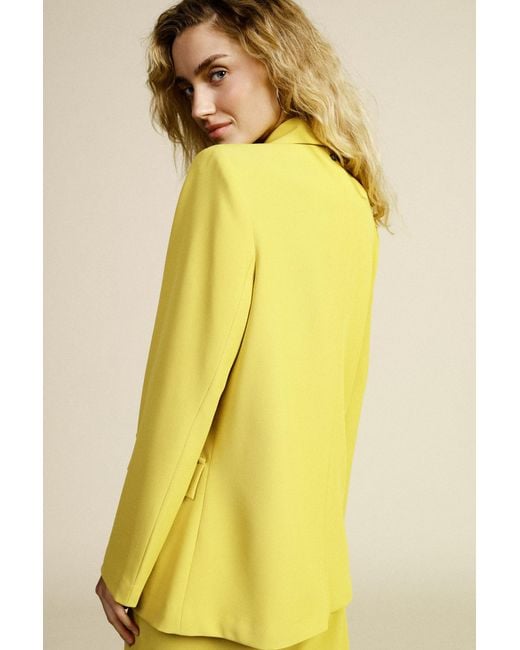 Blazer À Un Bouton Avec Poches Passepoilées Dixie en coloris Yellow