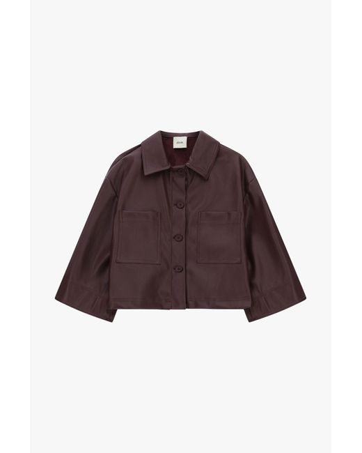 Blazer Corto Con Tasche Applicate E Bottoni di Dixie in Brown
