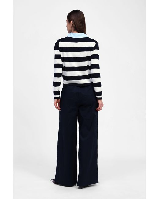 Pantaloni Ampi A Vita Alta di Dixie in Blue
