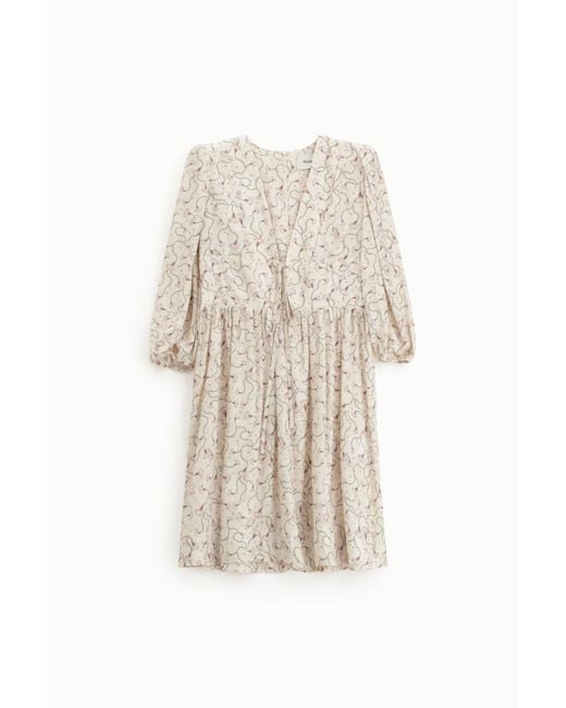 Robe Courte Imprimée Col V Dixie en coloris White