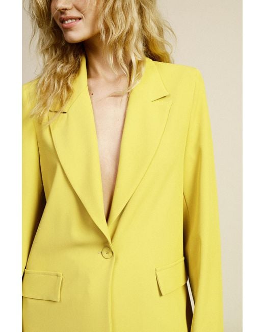 Blazer À Un Bouton Avec Poches Passepoilées Dixie en coloris Yellow