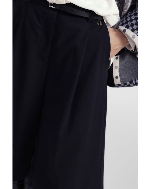 Shorts A Gamba Larga Con Cintura E Pieghe di Dixie in Black