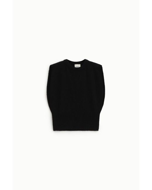 Pull Sans Manches Col Rond Coupe Ample Dixie en coloris Black