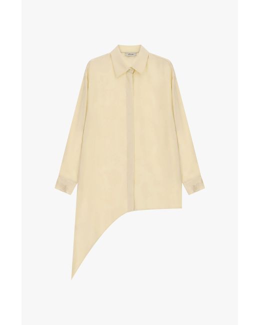Chemise Motif Jacquard À Coupe Asymétrique Dixie en coloris Natural