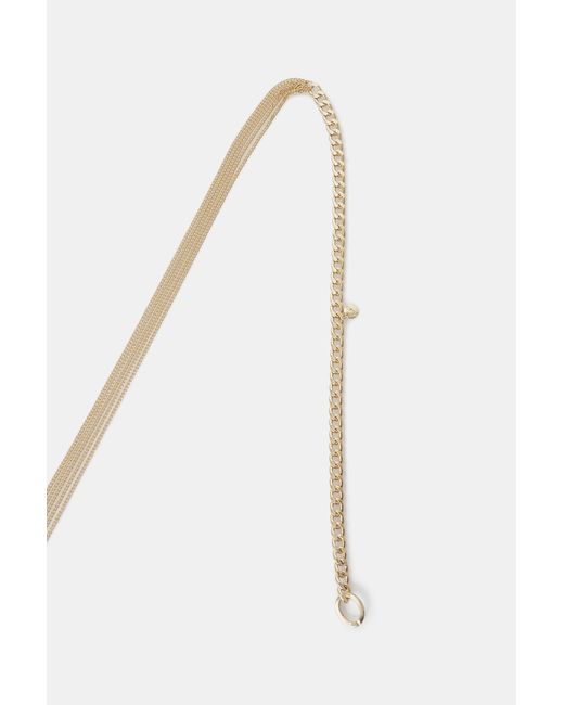 Cintura Catena Maglia Sottile Con Frange di Dixie in White
