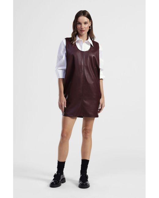 Robe Courte Sans Manches À Zip Arrière Dixie en coloris Purple
