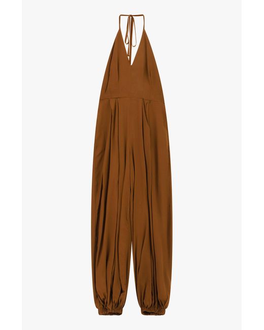 Combinaison Ample À Col Halter Et Bas Élastiqué Dixie en coloris Brown