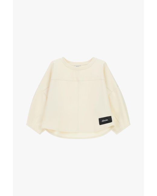 Maglia Maniche Lunghe Collo Rotondo di Dixie in Natural