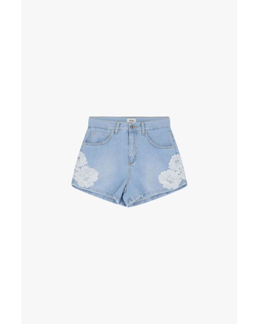 Shorts Avec Broderies Et Coupe Classique Dixie en coloris Blue