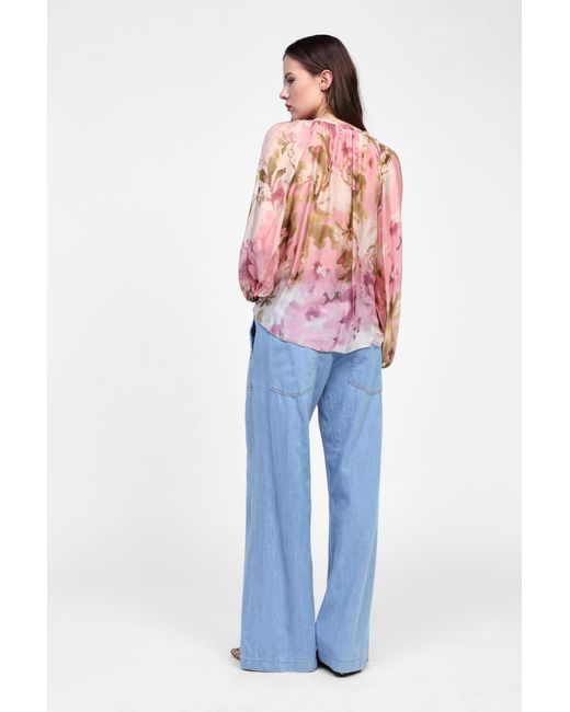 Jeans Ampi Con Cintura Decorativa di Dixie in Blue