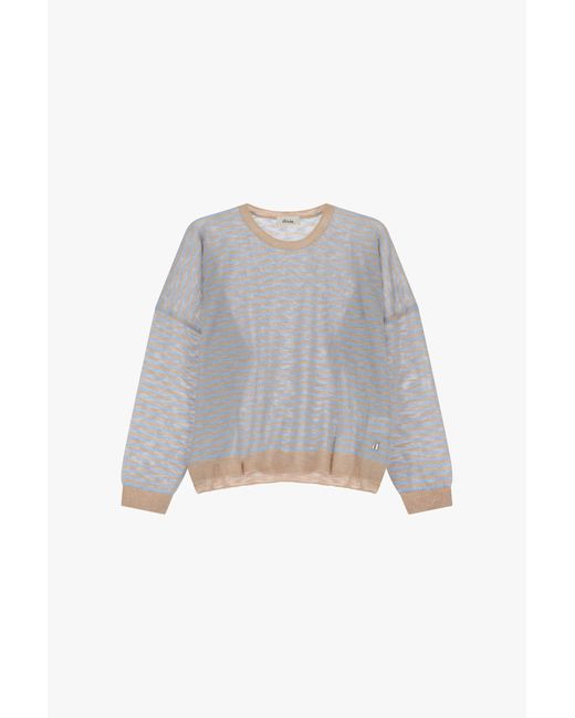 Maglione A Righe Maniche Lunghe di Dixie in Gray