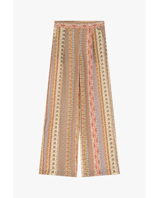 Pantaloni Ampia Stampa Floreale di Dixie in Multicolor