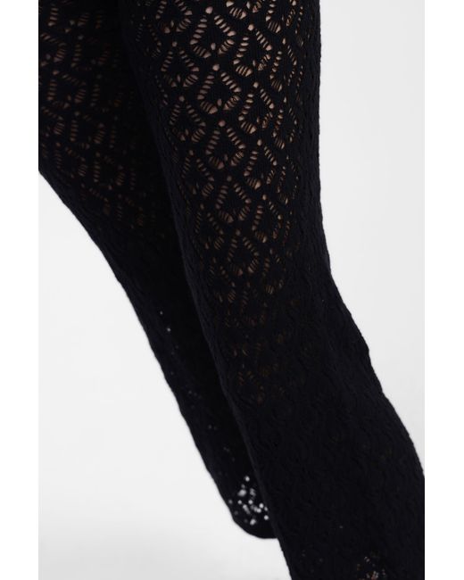 Pantalon Évasé Avec Motif Ajouré Dixie en coloris Black