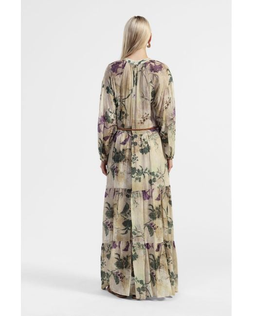 Robe Longue À Motif Floral Dixie en coloris White