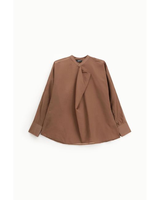 Chemise Manches Longues À Pli Asymétrique Dixie en coloris Brown