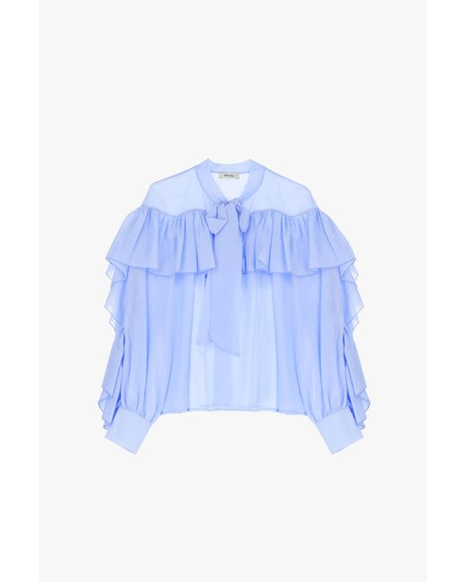 Camicie Con Maniche Lunghe Plissettate di Dixie in Blue