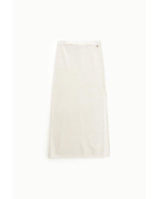 Jupe Longue Taille Moyenne Avec Fente Dixie en coloris White