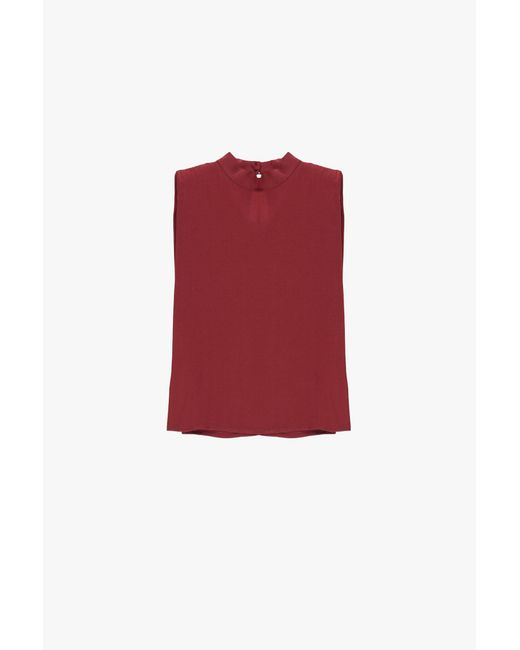 Top Senza Maniche Con Collo Alto di Dixie in Red