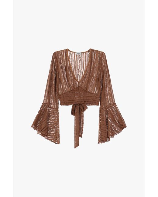 Top A Righe Con Maniche Lunghe di Dixie in Brown
