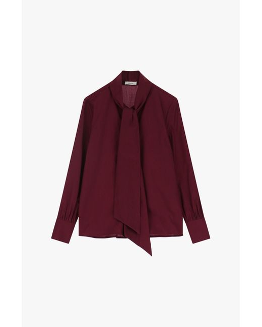 Camicia Con Fiocco E Maniche Lunghe di Dixie in Red