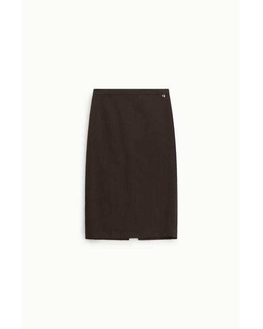 Jupe Crayon Midi Taille Haute Fendue Dixie en coloris Black