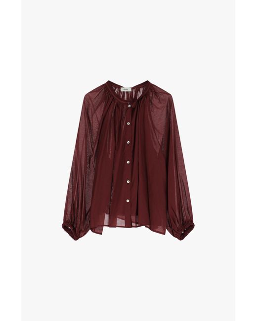 Chemise Ample Avec Boutons Frontaux Dixie en coloris Red