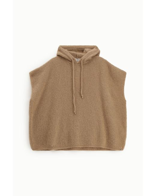 Poncho Maille À Capuche Et Cordon Dixie en coloris Natural