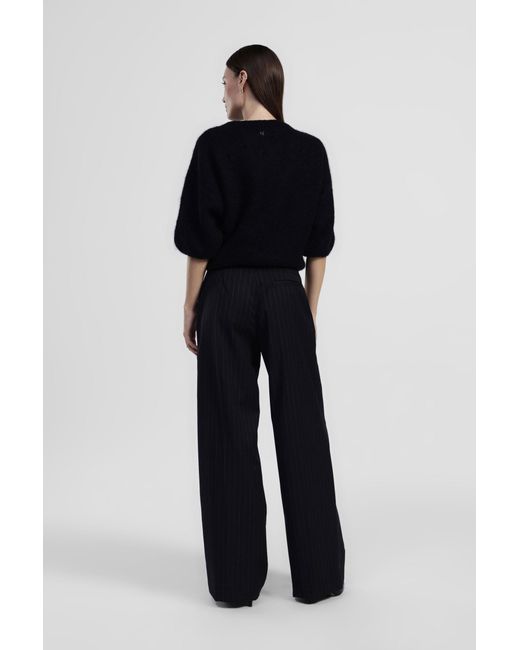 Pantaloni Palazzo A Vita Alta Gamba Ampia di Dixie in Black