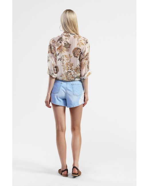 Shorts Avec Broderies Et Coupe Classique Dixie en coloris Blue
