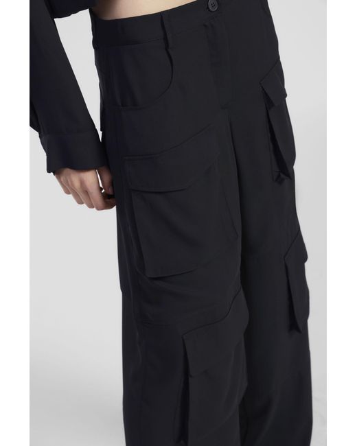 Pantalon Palazzo Taille Haute À Grandes Poches Dixie en coloris Black