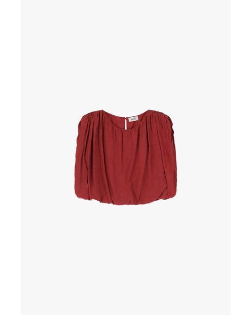 Top Ample À Manches Courtes Dixie en coloris Red