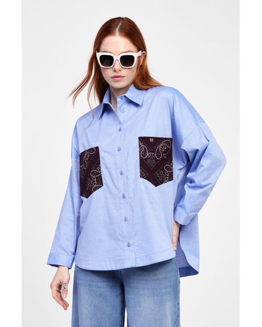 Camicia Con Tasche E Maniche Lunghe di Dixie in Blue